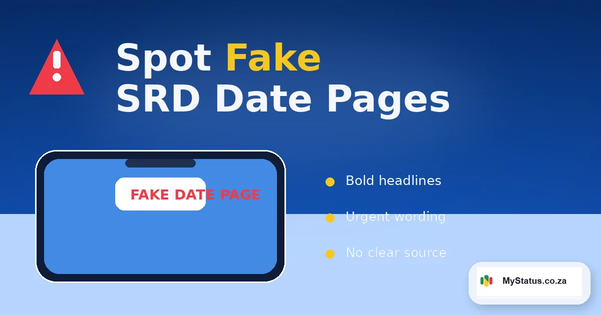 How to Spot Fake SRD Payment Date Pages