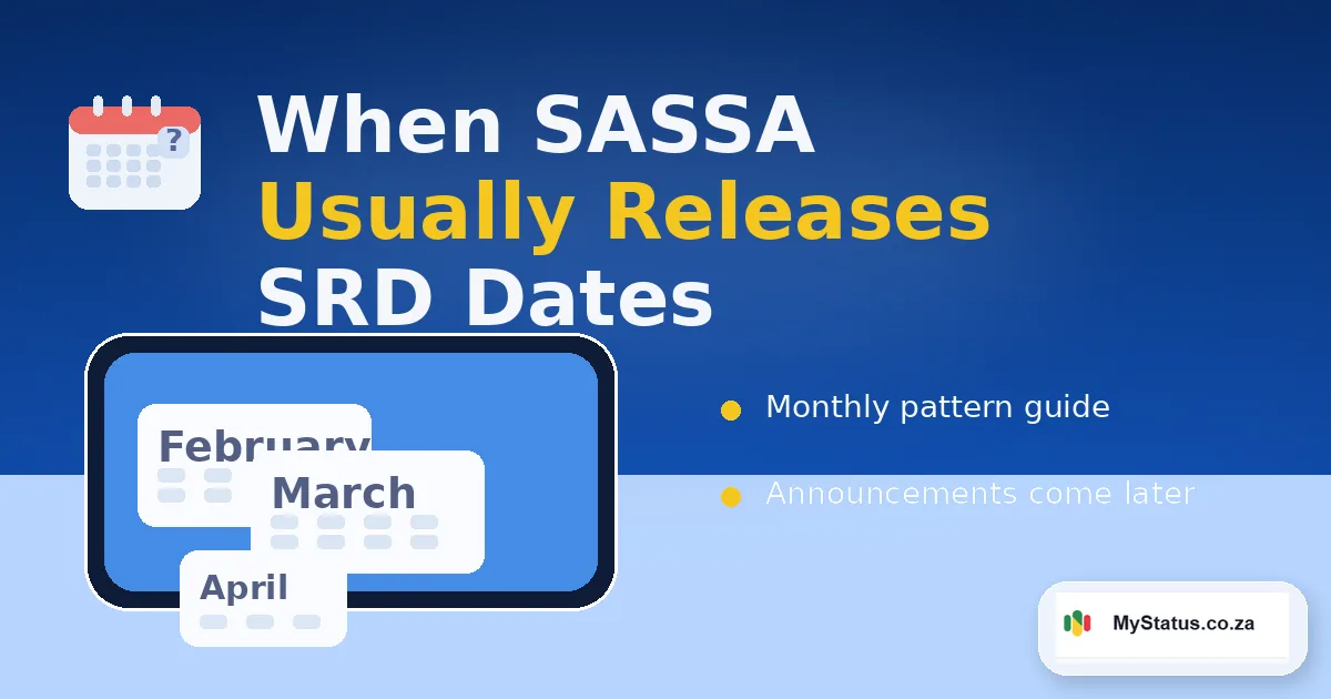 When SASSA Usually Releases SRD Payment Dates